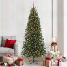 Árbol de Navidad artificial con 300 LED Verde 210 cm PE y PVC 1
