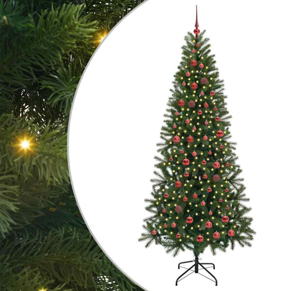 Árbol de Navidad artificial con 300 LED Verde 210 cm PE y PVC M 2