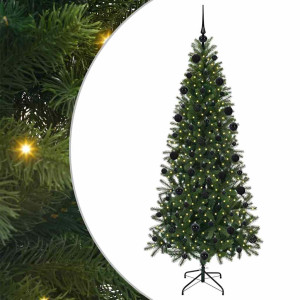 Árbol de Navidad artificial con 300 LED Verde 210 cm PE y PVC H