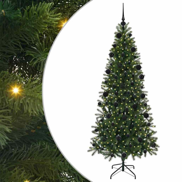 Árbol de Navidad artificial con 300 LED Verde 210 cm PE y PVC M 2