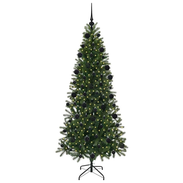 Árbol de Navidad artificial con 300 LED Verde 210 cm PE y PVC M 3