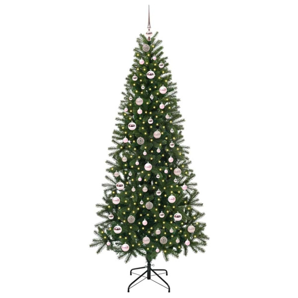 Árbol de Navidad artificial con 300 LED Verde 210 cm PE y PVC M 3