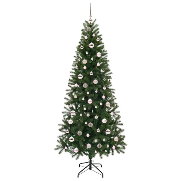 Árbol de Navidad artificial con 300 LED Verde 210 cm PE y PVC M 4