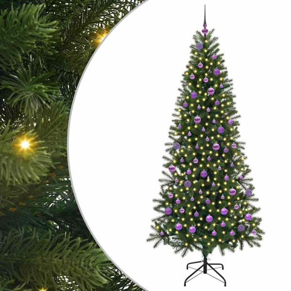Árbol de Navidad artificial con 300 LED Verde 210 cm PE y PVC M 2