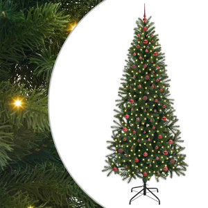 Árbol de Navidad artificial con 300 LED Verde 240 cm PE y PVC H