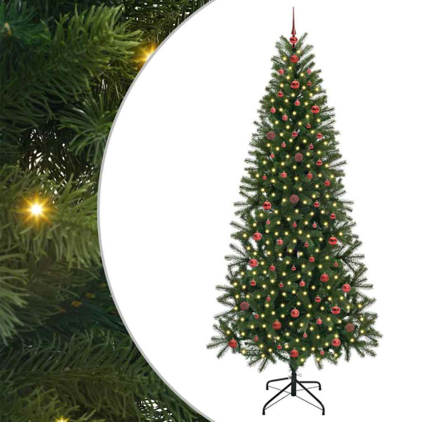 Árbol de Navidad artificial con 300 LED Verde 240 cm PE y PVC M 2