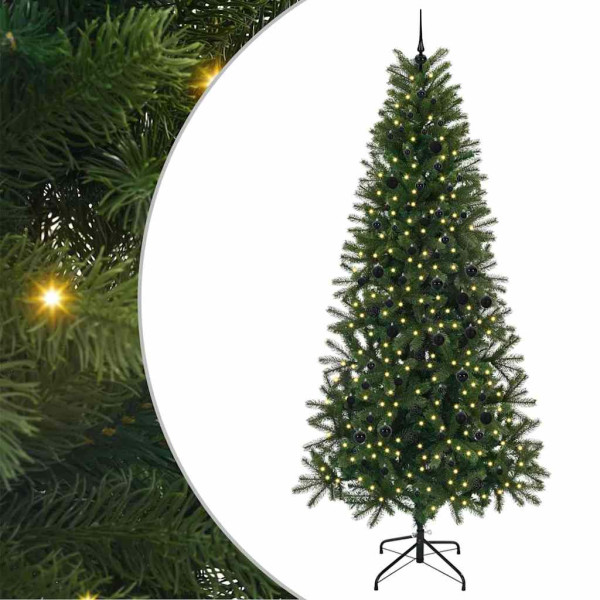 Árbol de Navidad artificial con 300 LED Verde 240 cm PE y PVC M 2