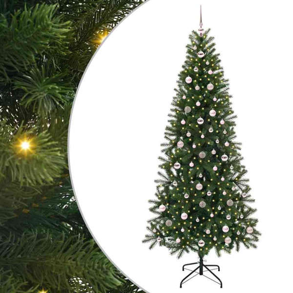 Árbol de Navidad artificial con 300 LED Verde 240 cm PE y PVC M 2