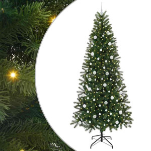 Árbol de Navidad artificial con 300 LED Verde 240 cm PE y PVC H