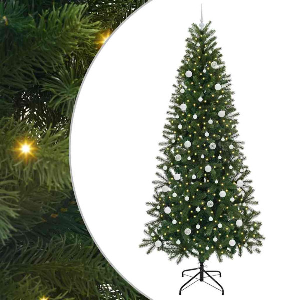 Árbol de Navidad artificial con 300 LED Verde 240 cm PE y PVC M 2
