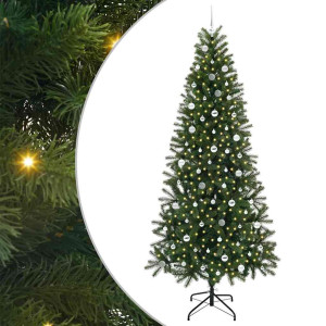 Árbol de Navidad artificial con 300 LED Verde 240 cm PE y PVC H