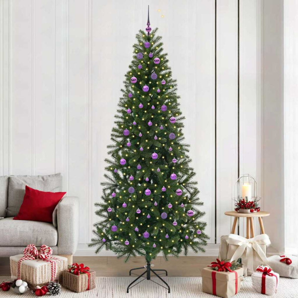 Árbol de Navidad artificial con 300 LED Verde 240 cm PE y PVC D