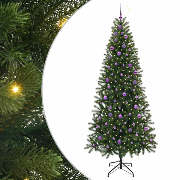 Árbol de Navidad artificial con 300 LED Verde 240 cm PE y PVC M 2