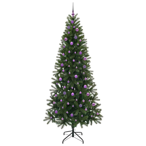 Árbol de Navidad artificial con 300 LED Verde 240 cm PE y PVC M 4
