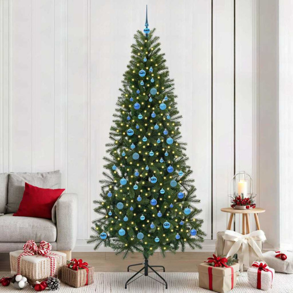 Árbol de Navidad artificial con 300 LED Verde 240 cm PE y PVC D