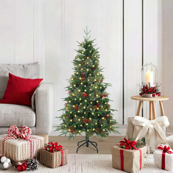 Árbol de Navidad artificial con ramas articuladas Verde 120 cm D