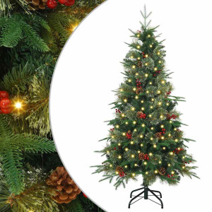 Árbol de Navidad artificial con ramas articuladas Verde 120 cm H