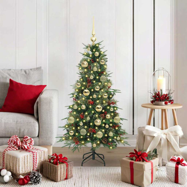 Árbol de Navidad artificial con ramas articuladas Verde 120 cm D