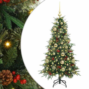 Árbol de Navidad artificial con ramas articuladas Verde 120 cm H
