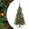 Árbol de Navidad artificial con ramas articuladas Verde 120 cm 2