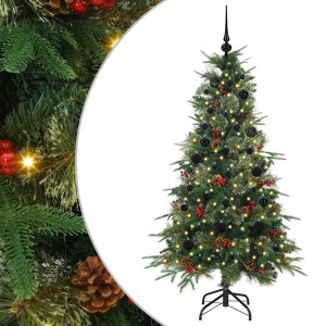 Árbol de Navidad artificial con ramas articuladas Verde 150 cm H