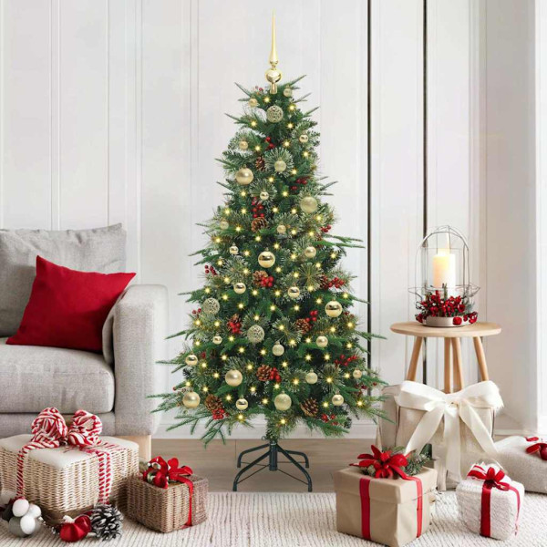 Árbol de Navidad artificial con ramas articuladas Verde 150 cm D