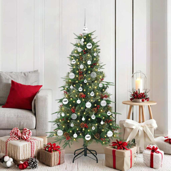 Árbol de Navidad artificial con ramas articuladas Verde 150 cm D