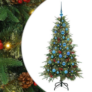 Árbol de Navidad artificial con ramas articuladas Verde 150 cm H