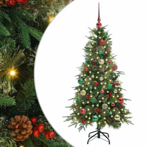 Árbol de Navidad artificial con ramas articuladas Verde 150 cm H