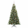 Árbol de Navidad artificial con ramas articuladas Verde 210 cm 3