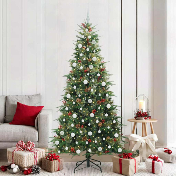 Árbol de Navidad artificial con ramas articuladas Verde 210 cm D