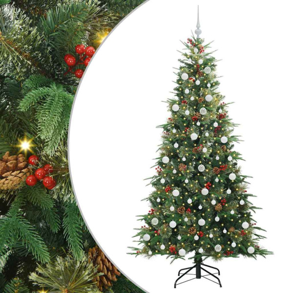 Árbol de Navidad artificial con ramas articuladas Verde 210 cm M 2
