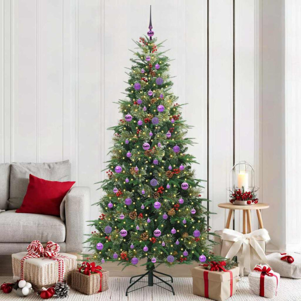 Árbol de Navidad artificial con ramas articuladas Verde 210 cm D