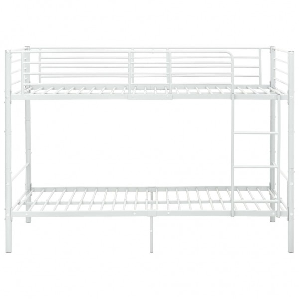 Cama litera de metal blanca 90x200 cm M 2