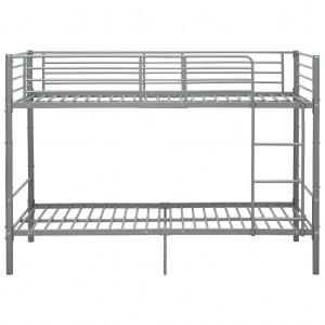 Cama litera de metal gris 90x200 cm H