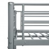 Cama litera de metal gris 90x200 cm 4