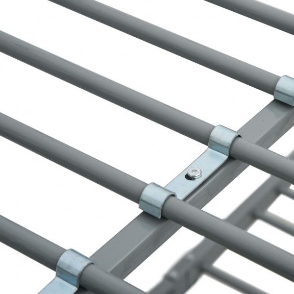 Cama litera de metal gris 90x200 cm M 5