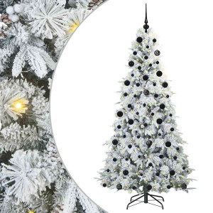 Árbol de Navidad artificial con ramas articuladas Verde 210 cm H