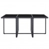 Set comedor de jardín 11 piezas y cojines ratán sintético negro 5