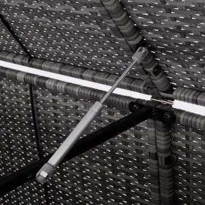 Unidade dupla p/ caixotes do lixo 148x77x111cm vime antracite H