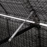 Cobertizo doble para contenedor ratán PE gris 148x77x111 cm 2
