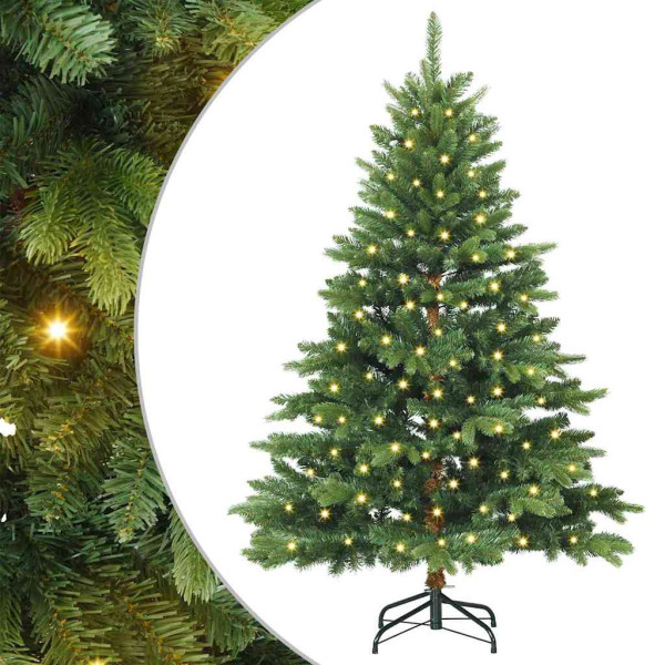 Árbol de Navidad artificial con 150 LED Verde 150 cm PE y PVC M 2