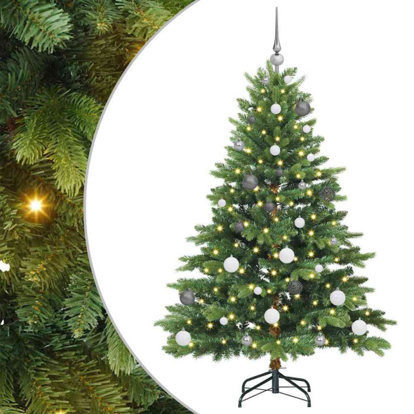 Árbol de Navidad artificial con 150 LED Verde 150 cm PE y PVC M 2