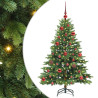 Árbol de Navidad artificial con 150 LED Verde 150 cm PE y PVC 2