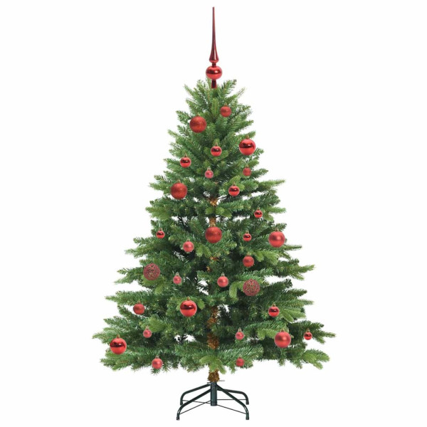 Árbol de Navidad artificial con 150 LED Verde 150 cm PE y PVC M 4