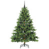 Árbol de Navidad artificial con 150 LED Verde 150 cm PE y PVC 3
