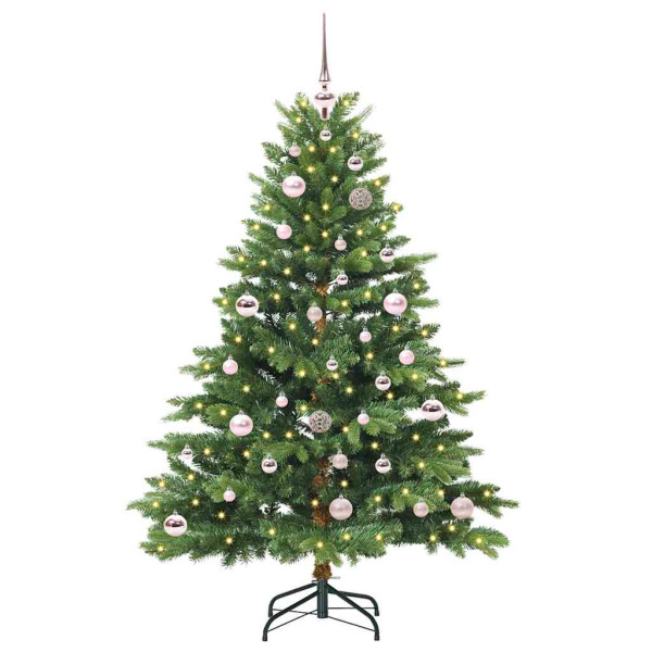 Árbol de Navidad artificial con 150 LED Verde 150 cm PE y PVC M 2
