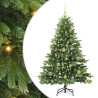 Árbol de Navidad artificial con 150 LED Verde 150 cm PE y PVC 2