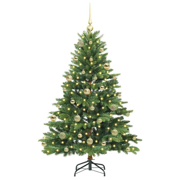 Árbol de Navidad artificial con 150 LED Verde 150 cm PE y PVC M 3