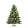 Árbol de Navidad artificial con 150 LED Verde 150 cm PE y PVC 3